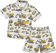 [Caihoyu] Little & Big Boy's Outfits Shirt Short Sets Toddler Kids Baby Boys Summer Outfit