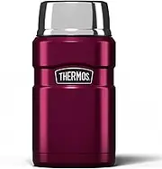 Thermos Food Flask, Stainless Steel, Raspberry, 710ml