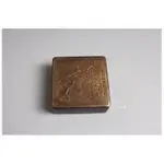 【禾洛書屋】金龍繪梅方墨盒 古銅墨盒《純銅》