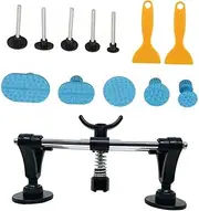 BELLIFFY Tool Kit Efficient Metal Surface Dent Puller for Auto w 1 Dent Puller 2 Scrapers 5 Black 5 Blue Pads