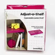 Expandable Locker Shelf Pink 12"-15" LockerMate Adjust-a-Shelf. New Open Box