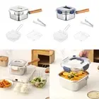 Mini Deep Fryer Pot Frying Pan with Basket Multifunctional with Handle Stainless