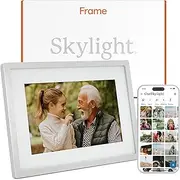Skylight Digital Picture Frame - WiFi Enabled with Load from Phone Capability, Touch Screen Digital Photo Frame Display - Customizable Friends and Family - 10 Inch Silver