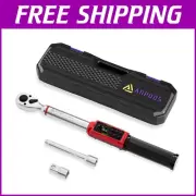 High Accuracy 3/8 Digital Torque Wrench: ±1% with Large Display - Tools Included