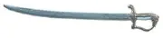 Dollhouse Miniature Sword / Sabre with Gold Handle - 1:12 Scale