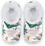 [Caihoyu] Slippers for Kids Girls Boys Fuzzy Fleece Anti-Skid Sole Lightweight House Slipper Socks Hotel Travel Bedroom Airplane Party