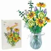 Flower Building Bricks 881PCS Artificial Bouquet Blocks Compatible with Most Brands for Adults Teens