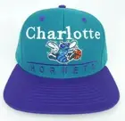 CHARLOTTE HORNETS NBA VINTAGE STYLE FLAT BILL SNAPBACK 2-TONE ADIDAS CAP HAT NEW