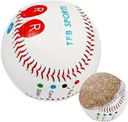 [Generic] Baseball Throwing Grip Trainer - 9 Inch Training Baseball with Color Coded Finger Placement | Increases Throwing Speed, Multiple Launching Techniques, Improve