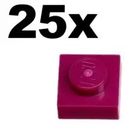 NEW LEGO - PLATES - 1 x 1 - Magenta plate x 25 - 1x1