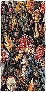 RPLIFE Vintage Mushrooms Plants Beach Towels, Quick Dry Sand Free Beach Towel for Men Women