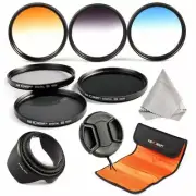 K&F Concept 67mm Graduated Color ND2 4 8 Lens Filter Kit Fr Canon Nikon AU
