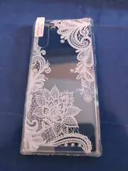 White Flower Slim Shockproof Case Flexible Bumper Cover for Samsung A70- (9831)