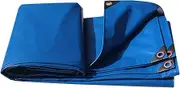 Waterproof Tarpaulin 2.5mx4m/3mx3m/3mx4m/3mx5m/5mx5m Blue Heavy Duty Waterproof Cover Tarp Ground Camping Sheet Canopy Tent - Can Be Customised, with Metal Grommets PVC s Sheet(3x3m(9.8ftx9.8ft))(4x4m