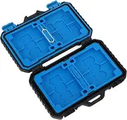 27 Slots Memory Card Case Anti Shock Waterproof Memory Card Holder Protector Storage Box for 4xCF 8xSD 9xTF 1xCard PIN 5xSIM Cards