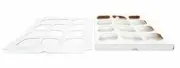 Pack of 10 | White or Kraft 12-Cupcake Insert for 14x10 Bakery or Cake Box