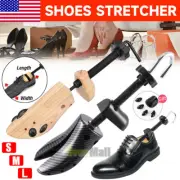 Adjustable 2-Way Shoe Stretcher Wooden Carbon Fiber Shoes Tree Shaper Rack 5-13