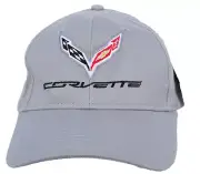Chevy Corvette C7 Hat Embroidered Cap, Grey