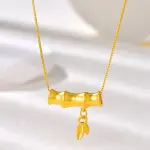 橋星珠寶-聚財旺氣999黃金竹項鍊