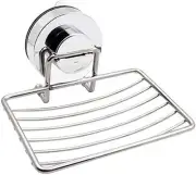 Powerful Vacuum Suction Soap Dish Holder, Rustproof Stainless Steel Shower Soap