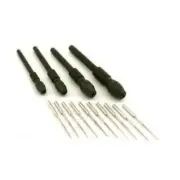 10 Diamond Coated Bead Reamers & 4 Pin Vises Beading Art Craft Tools