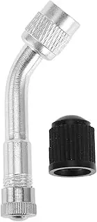 X AUTOHAUX 1 Set 60mm Tire Valve Extension with Dustproof Cap Universal Copper 135 Degrees Tyre Valve Stem Extender for Most Cars Truck