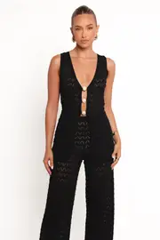 [PUP26] Fiore Top - Black M black