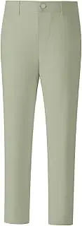 [SHINFAN] Boys' Linen Pants Lightweight Flat Front Dress Pants Kids School Uniform
