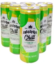 Angostura Chill: Lemon Lime & Bitters - 6 cans - 12 fl. oz ea.