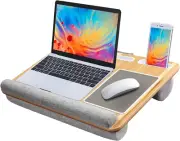 Lap Desk - Fits up to 17 Inches Laptop Desk, Built in Mouse Pad & Wrist Pad for