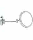 Remer Illusion Round Magnifying Bathroom Shaving Mirror with LED Lighting Chrome