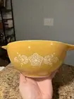 Pyrex Glass Mixing Bowl Butterfly Gold 442 1 1/2 Quart 1960s