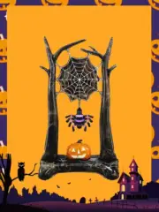 Wizardi 27 x 47" Halloween Spider Standing Foil Balloon Decoration