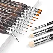 Miniature Paint Brushes - 11Pcs Miniature Model Paint Brushes + 3Pcs Dry Brush for Model, Warhammer 40k, Vallejo Paint, Citadel Paint, DND, Game Workshop, Figurine | Hobby Brushes, Citadel Brushes