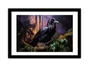 Beautiful Ravens Bird Canvas Painting Print