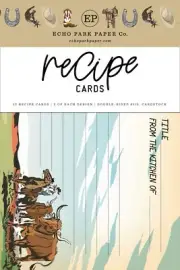 Echo Park Recipe Cards-Cowboys
