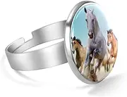 [FVQL] Adjustable Ring for Girls, animal horse