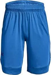 [Under Armour] Boys' Training Stretch Shorts , Blue Circuit (436)/Black , Youth Small