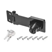 3Inch Keyed Hasp Locks Twist Knob Locking Keyed Different, Black