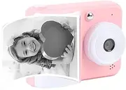 Instant Print Camera for Kids, 2.4 Inch Screen 48MP Photo Instant Camera, 1080P HD Digital Video Camera for 4 5 6 7 8 9 10 Year Old (Roseate)