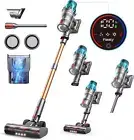 Fieety 550W Cordless Vacuum Cleaner with HD Display, 60 Min Runtime, Wall-Mounte