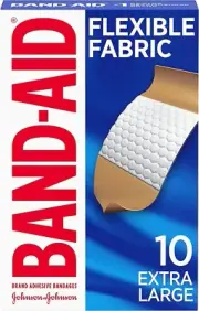 Band-Aid Brand Adhesive Bandages Flexible Fabric, Extra Large, 10 Count