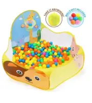 Ball Pit with Basketball Hoop Portable Play Pool Tent for Kids Toddlers