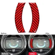 For Mini Cooper F54 F55 F56 F60 Red Carbon Fiber GPS Navigation Panel Cover Trim