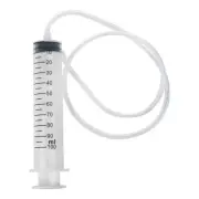 100ml Large Syringe Plastic Reusable Big for Measuring Hydroponics with HOSE Agr