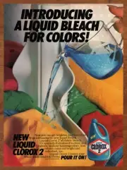 1987 Liquid Clorox 2 Detergent Vintage Print Ad/Poster Retro 80s Home Art Décor