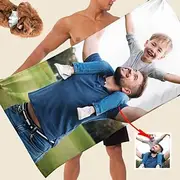 Customize Your Image Beach Towel Yoga Towel Microfiber Beach Blanket Anti Sand Towel (Single-Sided Printing)Multipurpose for Bathroom, Hotel, Gym and Spa