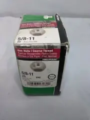 (25-Pk) Hillman Hex Nut Hot Dip Galvanized Steel Grade 2 5/8"-11 810515