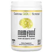 California Gold Nutrition, MEM Food, Memory & Cognitive Support with MEM Blend, L-Serine, Organic Lion's Mane and Blueberry Juice Powder, 1.12 lb (510 g)