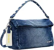 [Desigual] Polyester Handbag with Removable Shoulder Strap and Contrast Details -
